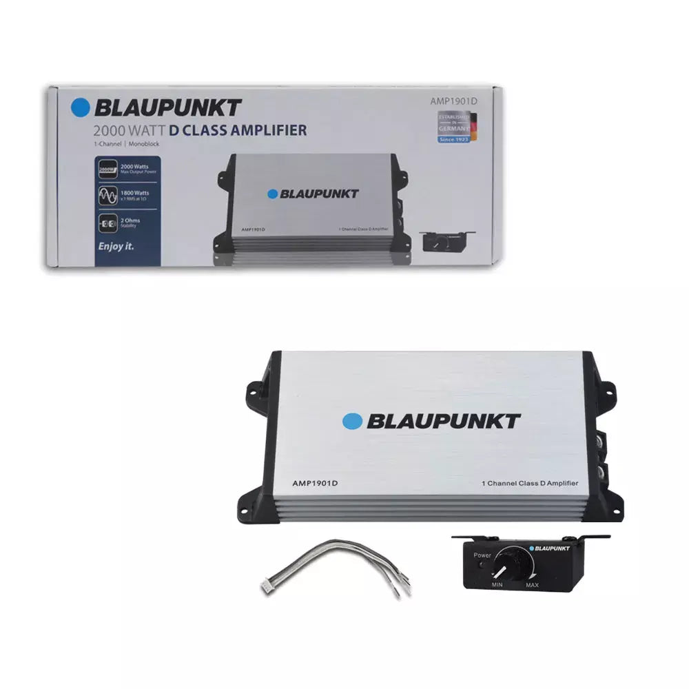 Blaupunkt AMP1901D 2000W Monoblock Amplifier for Car Audio Systems