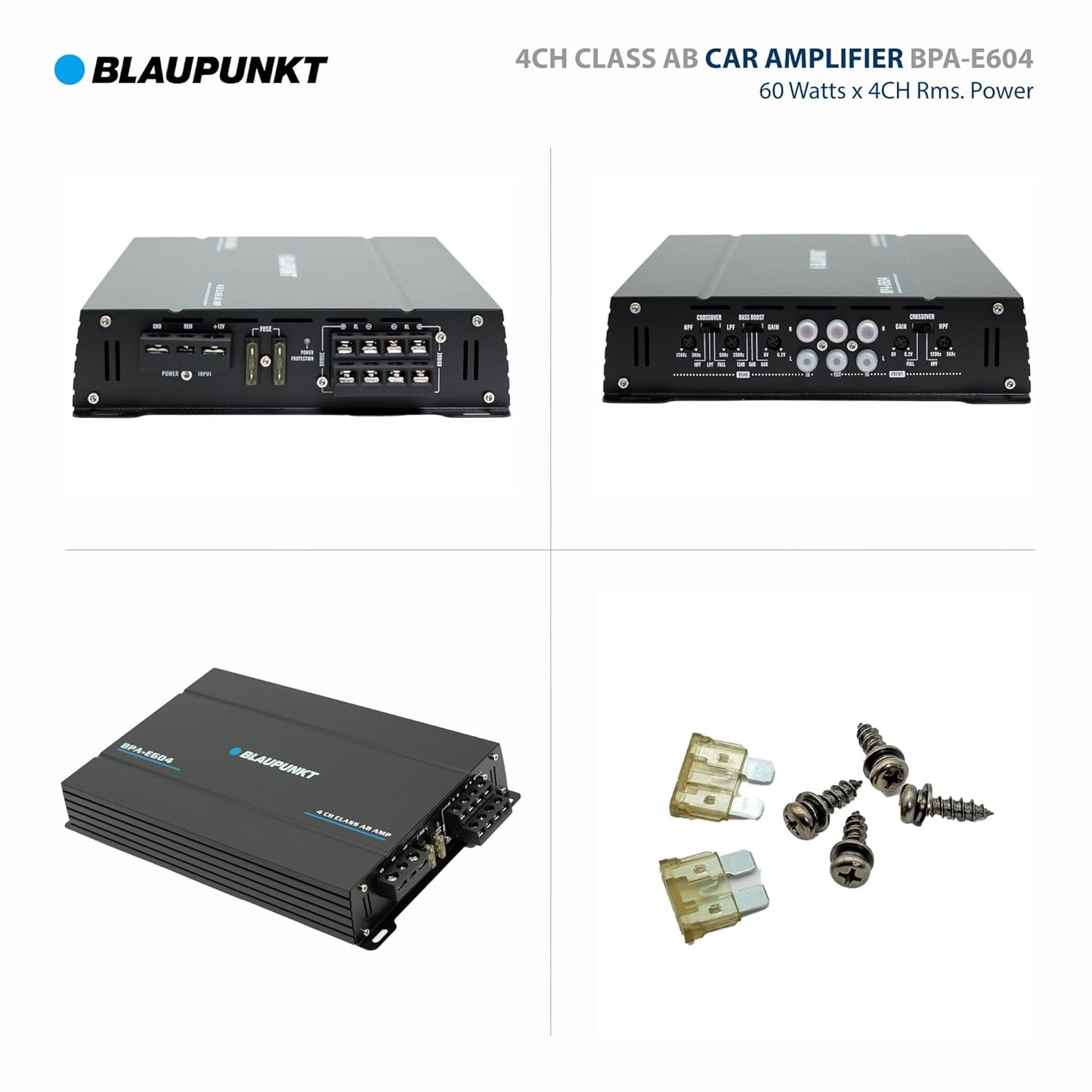 Blaupunkt BPA-E604 4-Channel Class AB Car Amplifier