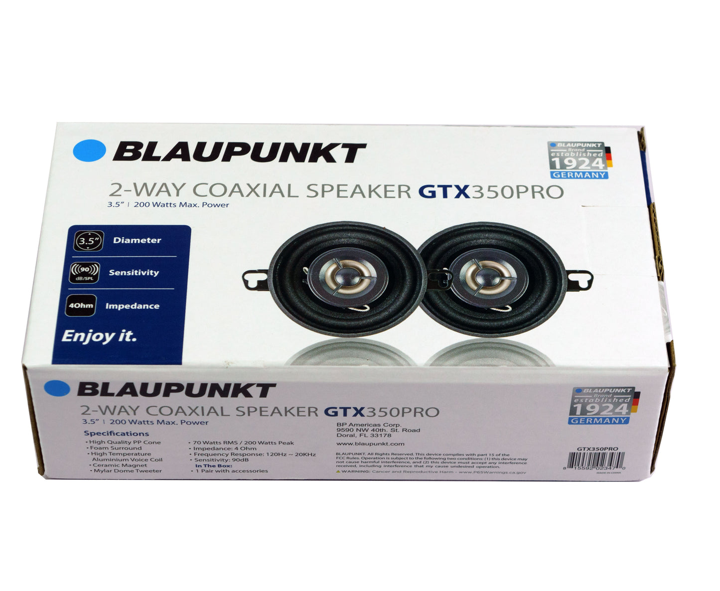 Blaupunkt GTX350PRO 3.5" 200W Car Speaker