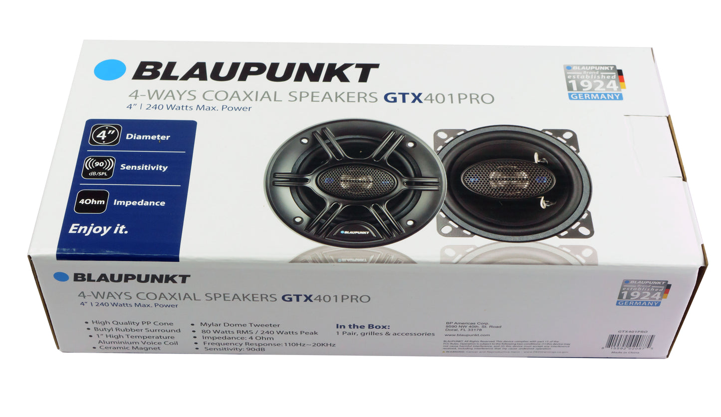 Blaupunkt GTX401PRO 4-Way 4 inch Car Speaker