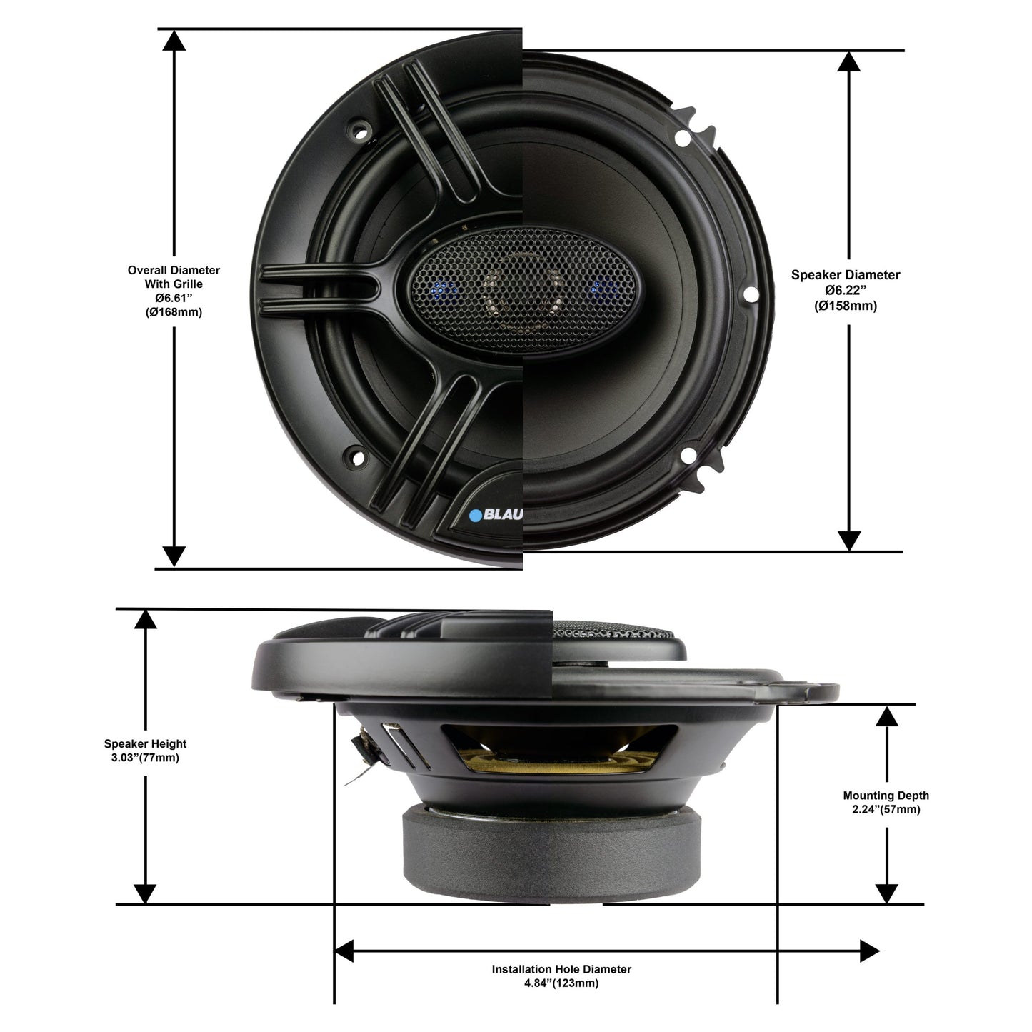 Blaupunkt GTX650PRO 6.5" 4-Way Car Speakers