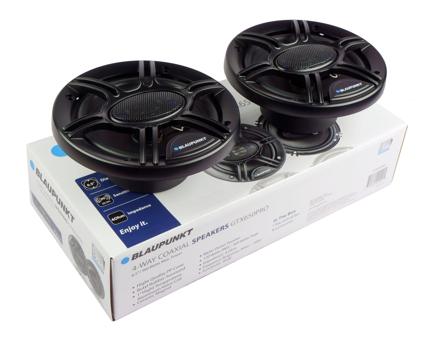 Blaupunkt GTX650PRO 6.5" 4-Way Car Speakers