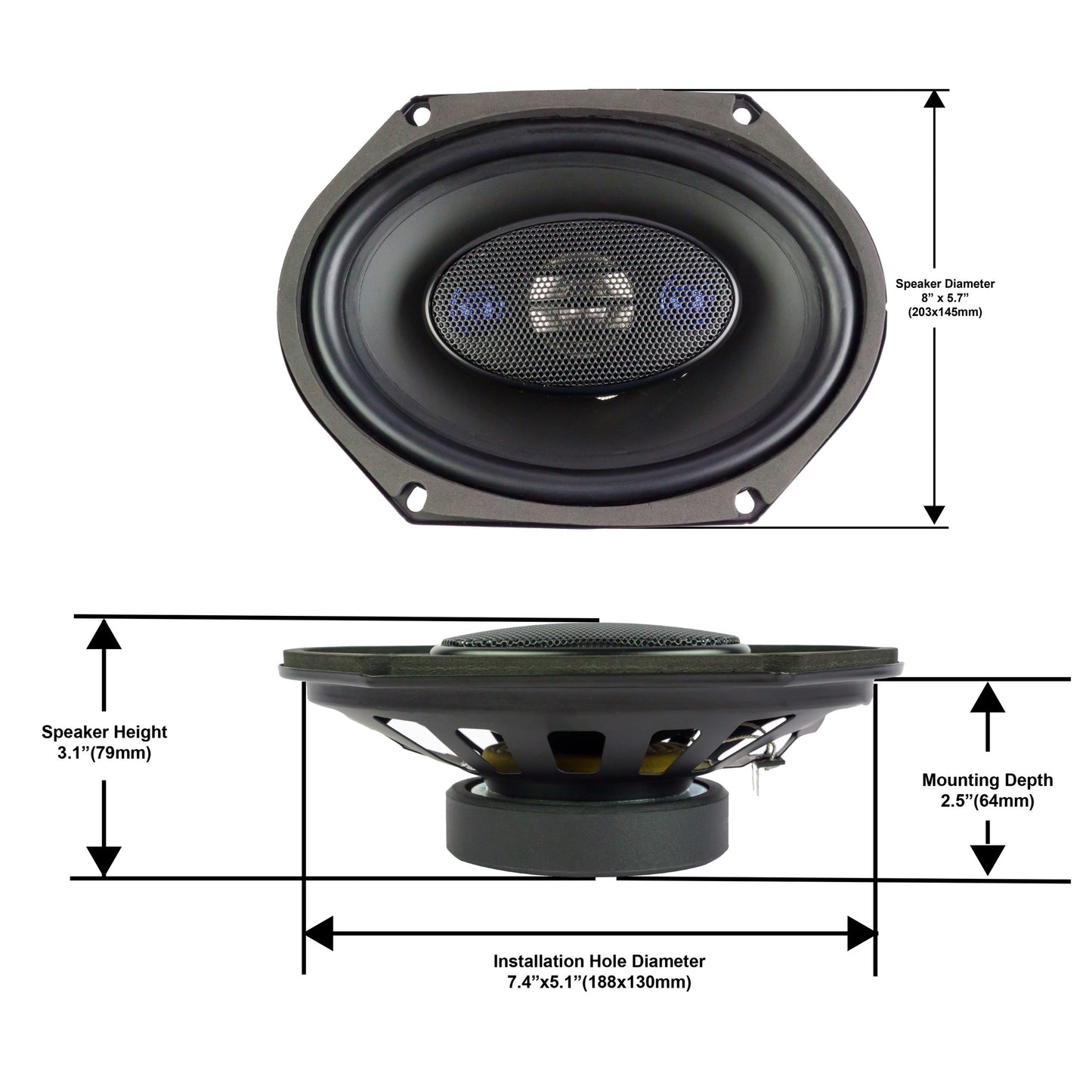 Blaupunkt GTX680PRO 6 x 8 inch Car Speakers