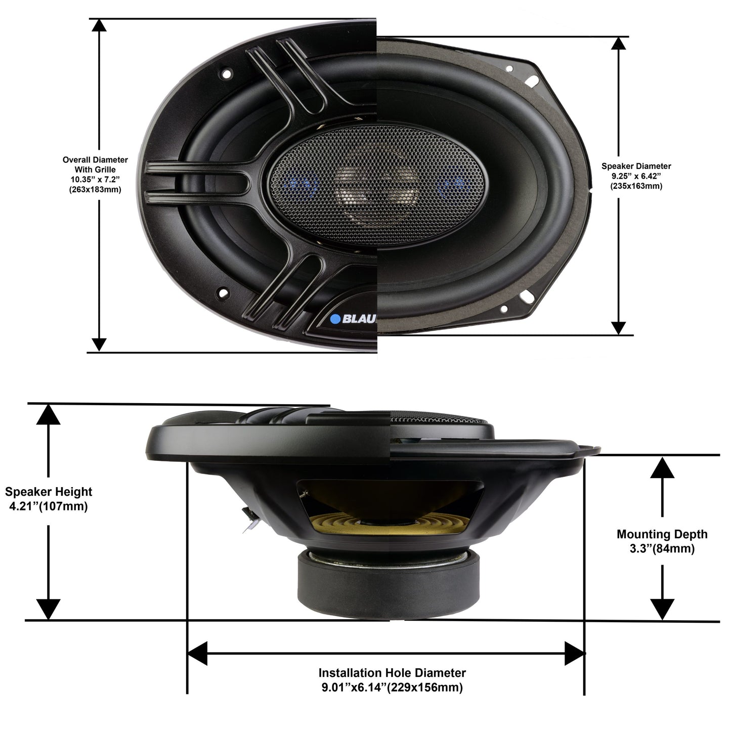 Blaupunkt GTX690PRO 6 x 9" Car Speakers
