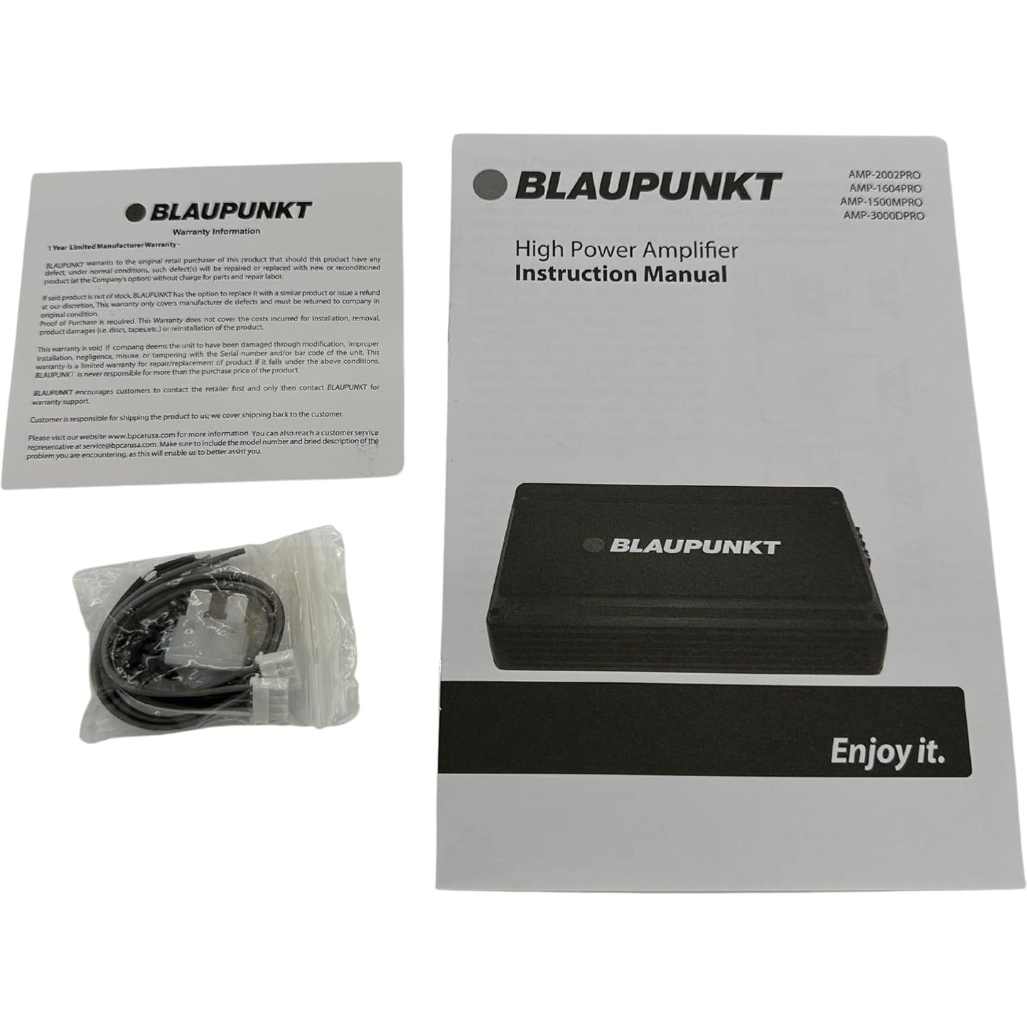 Blaupunkt AMP-1604PRO Car Audio 4/3/2-Channel Full Range 2 Ohm Stable Amp Amplifier 1600 Watts Max | Slim and Compact