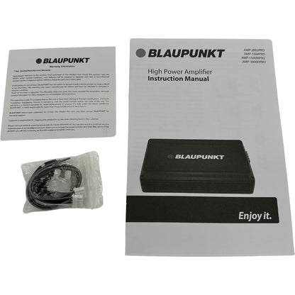 Blaupunkt AMP-1604PRO Car Audio 4/3/2-Channel Full Range 2 Ohm Stable Amp Amplifier 1600 Watts Max | Slim and Compact