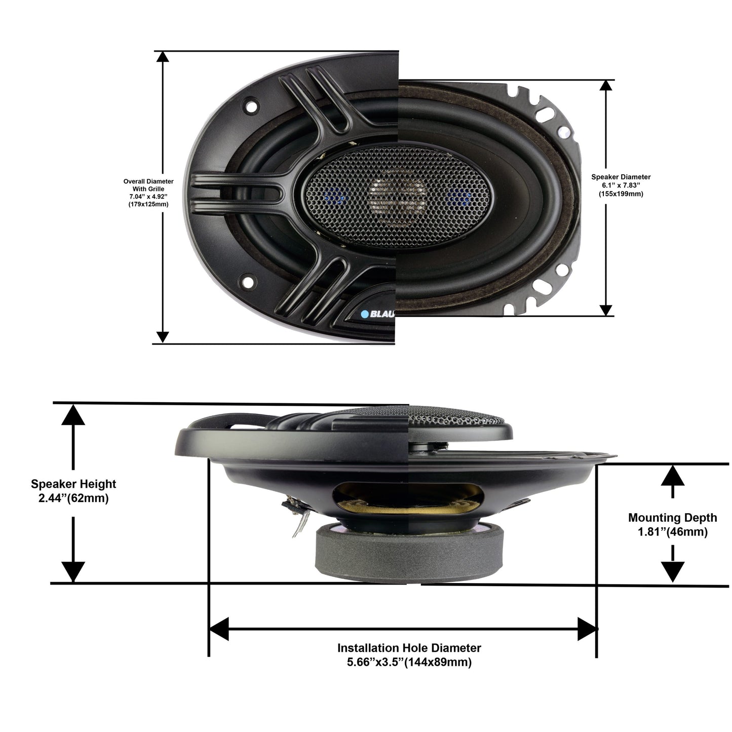 Blaupunkt GTX406PRO 4x6" Car Speaker