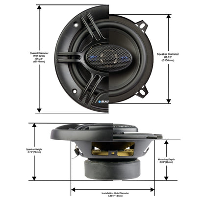 Blaupunkt GTX525PRO 5.25" 4-Way Car Speakers